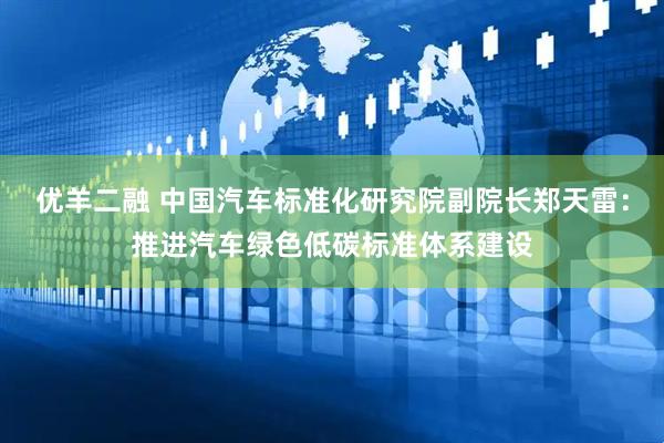 优羊二融 中国汽车标准化研究院副院长郑天雷：推进汽车绿色低碳标准体系建设